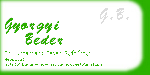 gyorgyi beder business card